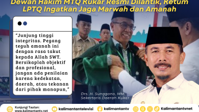 Ketua Umum Lembaga Pengembangan Tilawatil Qur’an (LPTQ) Kutai Kartanegara (Kukar), Dr. H. Sunggono, resmi melantik 156 Dewan Hakim Musabaqah Tilawatil Qur’an (MTQ) ke-46 tingkat Kabupaten Kukar tahun 2025.