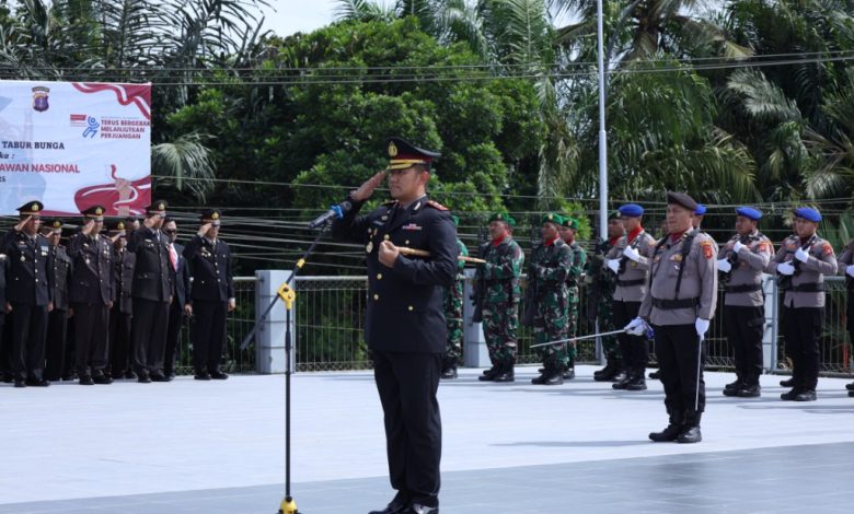 Upacara Ziarah Nasional dan Tabur Bunga di Taman Makam Pahlawan (TMP) Bukit Biru, Tenggarong,